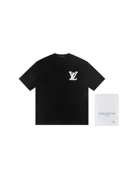 Louis Vuitton T-shirt W2658 Black White,Louis Vuitton T Shirt,Tshirt,APPAREL