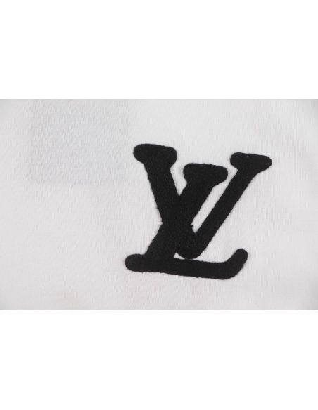 Louis Vuitton T-shirt W2658 Black White,Louis Vuitton T Shirt,Tshirt,APPAREL