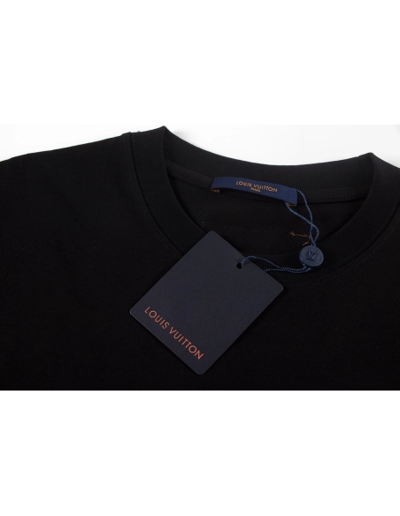 Louis Vuitton T-shirt W2658 Black White,Louis Vuitton T Shirt,Tshirt,APPAREL