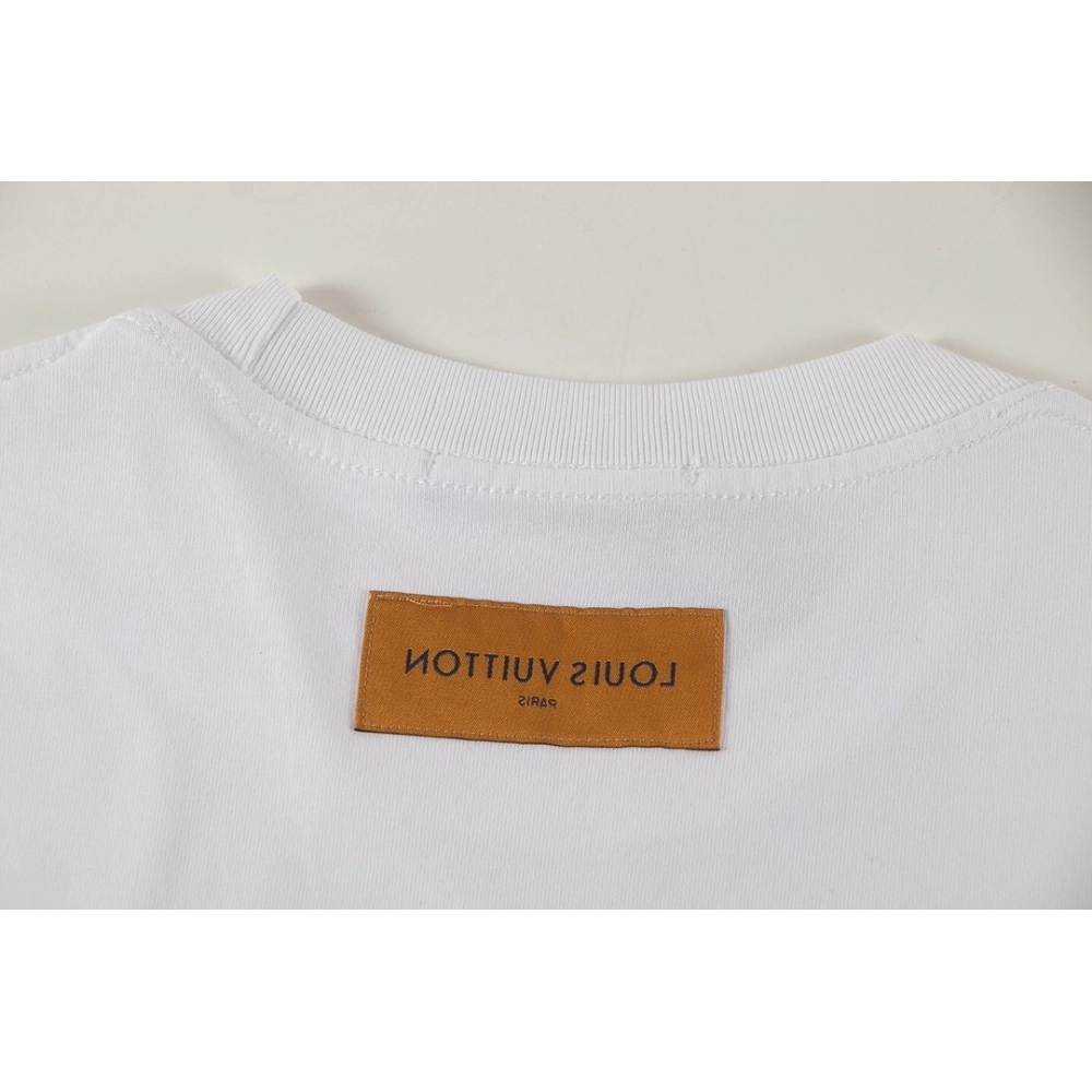 Louis Vuitton T-shirt W2642 Black White,Louis Vuitton T Shirt,Tshirt,APPAREL