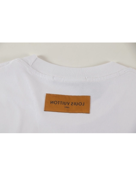Louis Vuitton T-shirt W2642 Black White,Louis Vuitton T Shirt,Tshirt,APPAREL