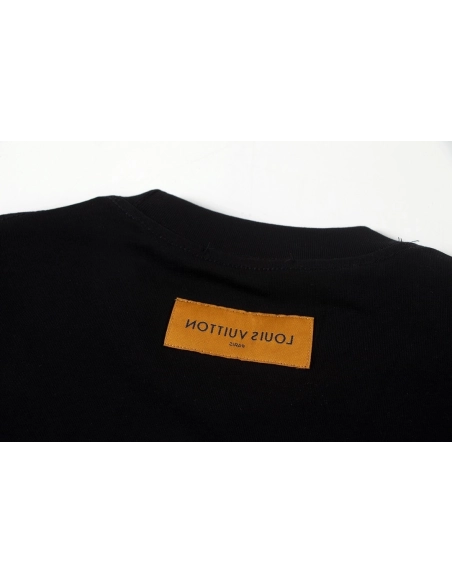 Louis Vuitton T-shirt W2642 Black White,Louis Vuitton T Shirt,Tshirt,APPAREL