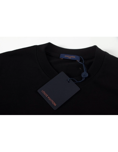 Louis Vuitton T-shirt W2642 Black White,Louis Vuitton T Shirt,Tshirt,APPAREL