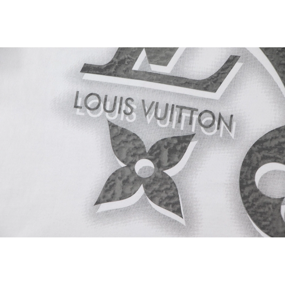 Louis Vuitton T-shirt W2627 Black White,Louis Vuitton T Shirt,Tshirt,APPAREL