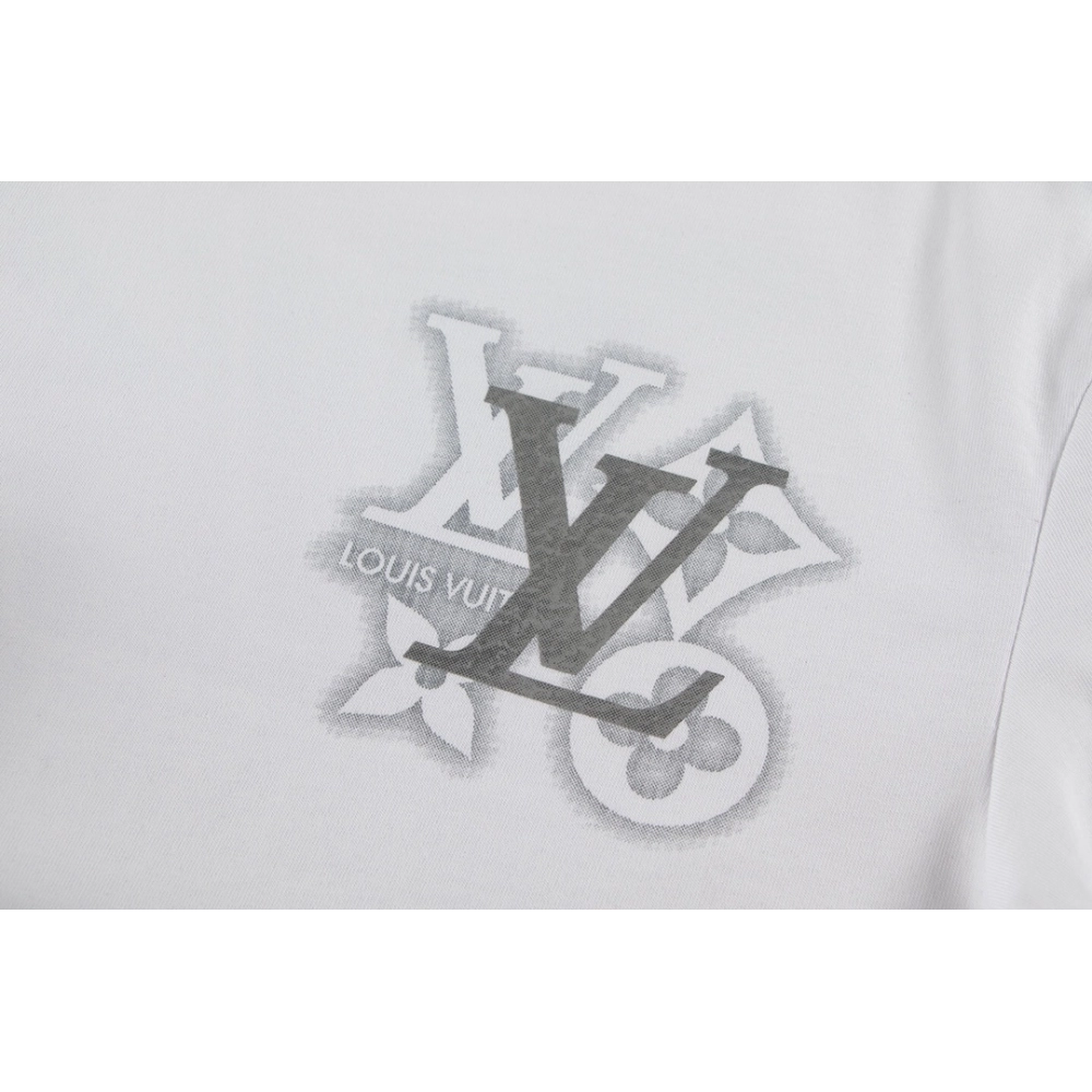 Louis Vuitton T-shirt W2627 Black White,Louis Vuitton T Shirt,Tshirt,APPAREL