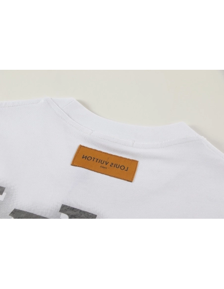 Louis Vuitton T-shirt W2627 Black White,Louis Vuitton T Shirt,Tshirt,APPAREL