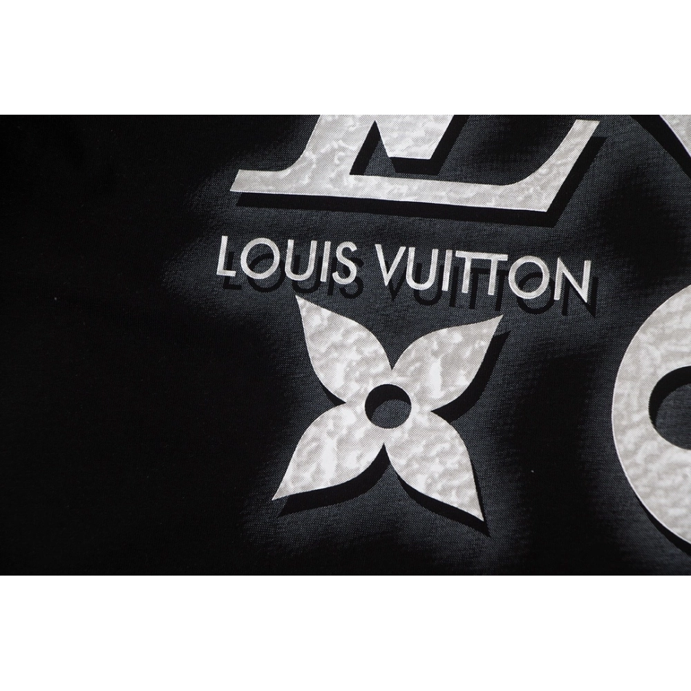 Louis Vuitton T-shirt W2627 Black White,Louis Vuitton T Shirt,Tshirt,APPAREL