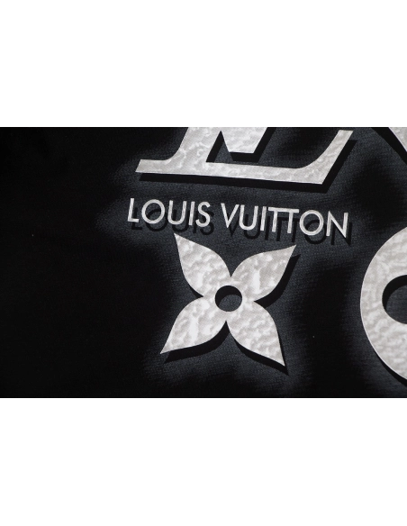 Louis Vuitton T-shirt W2627 Black White,Louis Vuitton T Shirt,Tshirt,APPAREL