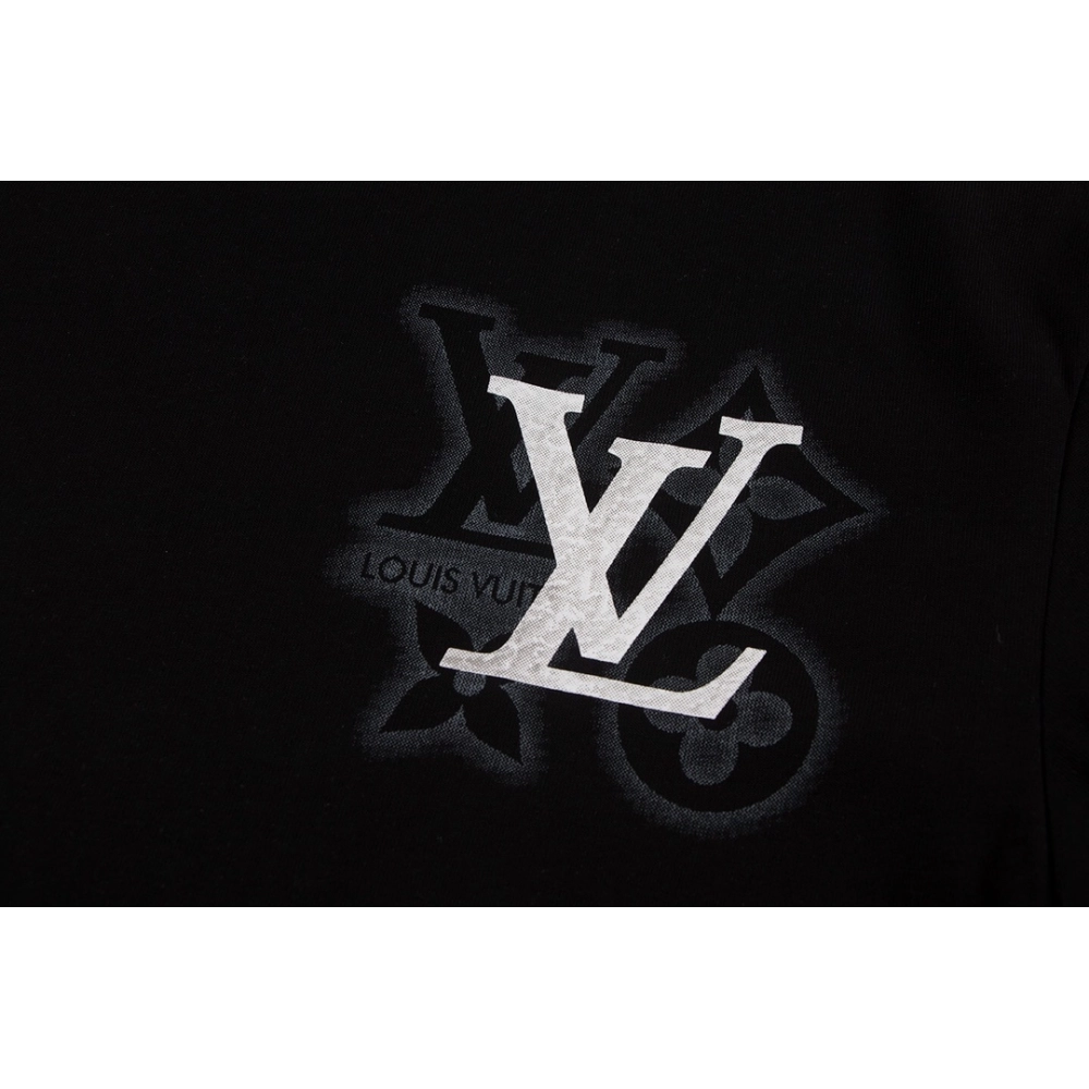 Louis Vuitton T-shirt W2627 Black White,Louis Vuitton T Shirt,Tshirt,APPAREL