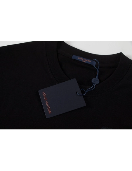 Louis Vuitton T-shirt W2627 Black White,Louis Vuitton T Shirt,Tshirt,APPAREL