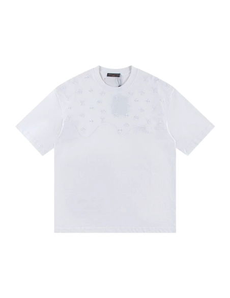 Louis Vuitton T-shirt Z030 Black White Khaki,Louis Vuitton T Shirt,Tshirt,APPAREL