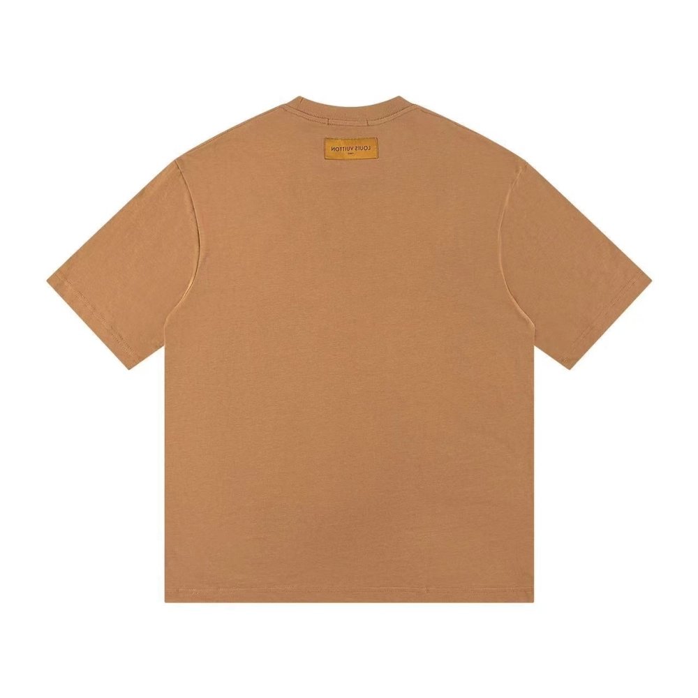 Louis Vuitton T-shirt Z030 Black White Khaki,Louis Vuitton T Shirt,Tshirt,APPAREL