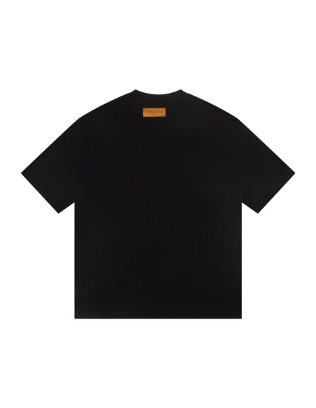 Louis Vuitton T-shirt Z030 Black White Khaki,Louis Vuitton T Shirt,Tshirt,APPAREL