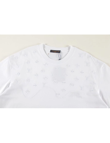Louis Vuitton T-shirt Z030 Black White Khaki,Louis Vuitton T Shirt,Tshirt,APPAREL