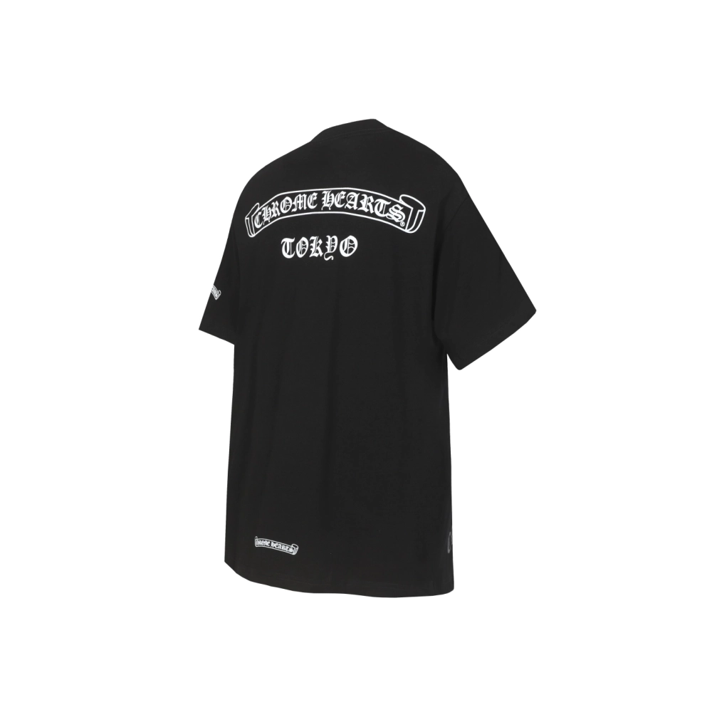 Chrome Hearts T-shirt 2201 Black White,Chrome Hearts T Shirt,Tshirt,APPAREL