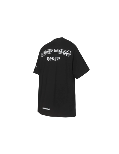 Chrome Hearts T-shirt 2201 Black White,Chrome Hearts T Shirt,Tshirt,APPAREL