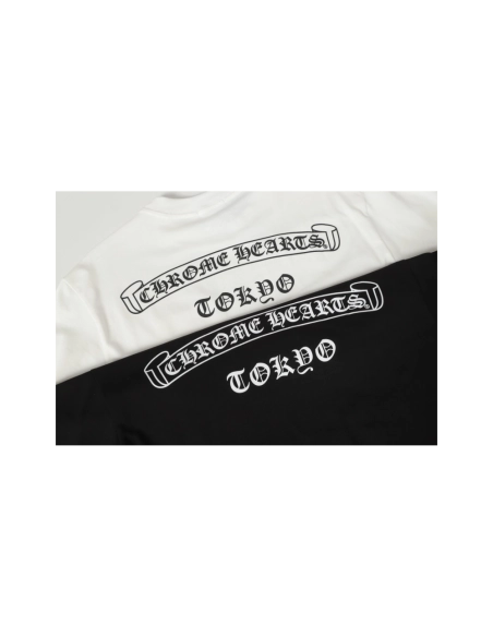 Chrome Hearts T-shirt 2201 Black White,Chrome Hearts T Shirt,Tshirt,APPAREL