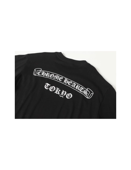 Chrome Hearts T-shirt 2201 Black White,Chrome Hearts T Shirt,Tshirt,APPAREL