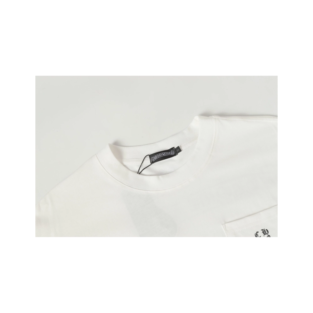 Chrome Hearts T-shirt 2201 Black White,Chrome Hearts T Shirt,Tshirt,APPAREL