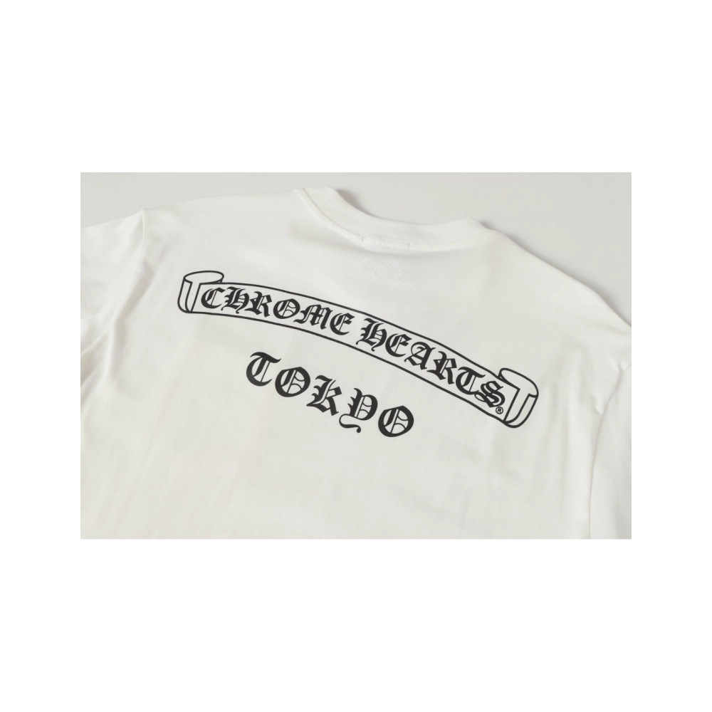Chrome Hearts T-shirt 2201 Black White,Chrome Hearts T Shirt,Tshirt,APPAREL