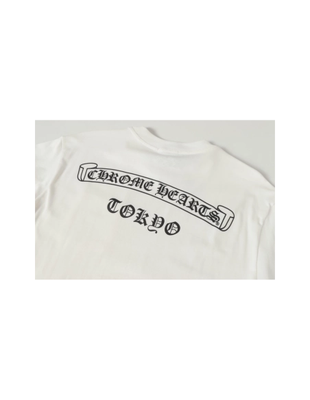 Chrome Hearts T-shirt 2201 Black White,Chrome Hearts T Shirt,Tshirt,APPAREL