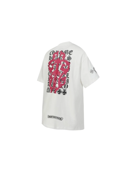 Chrome Hearts T-shirt 2204 Black White,Chrome Hearts T Shirt,Tshirt,APPAREL
