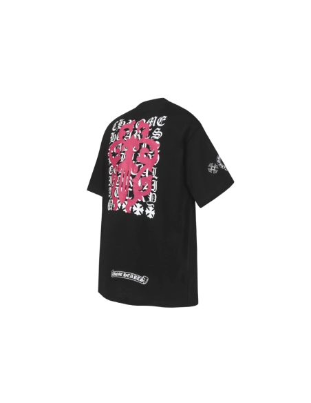 Chrome Hearts T-shirt 2204 Black White,Chrome Hearts T Shirt,Tshirt,APPAREL