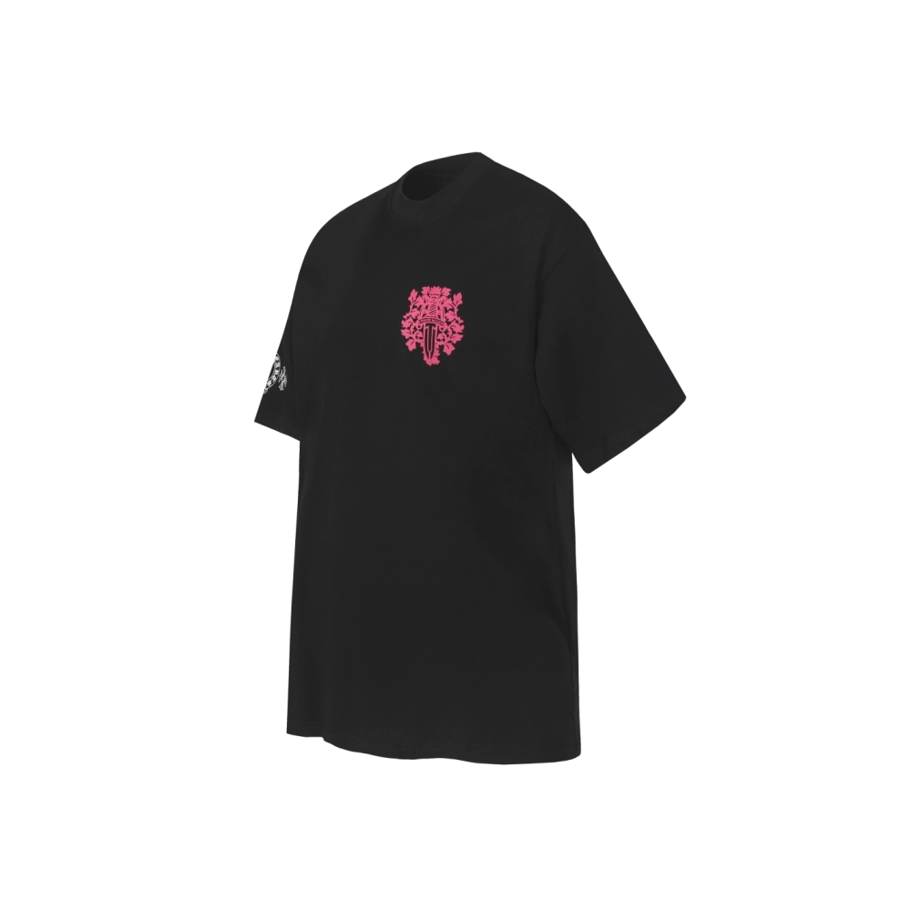 Chrome Hearts T-shirt 2204 Black White,Chrome Hearts T Shirt,Tshirt,APPAREL