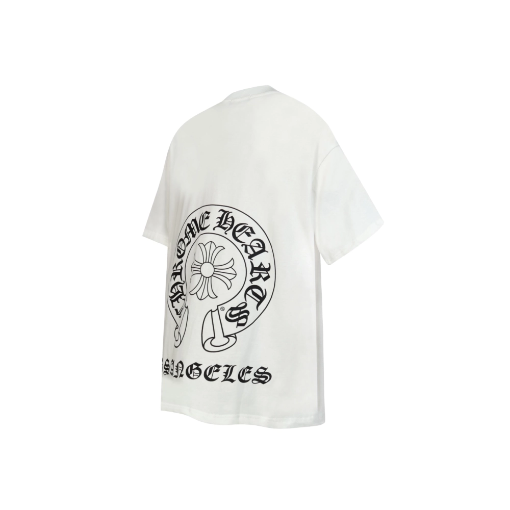 Chrome Hearts T-shirt 2211 Black White,Chrome Hearts T Shirt,Tshirt,APPAREL
