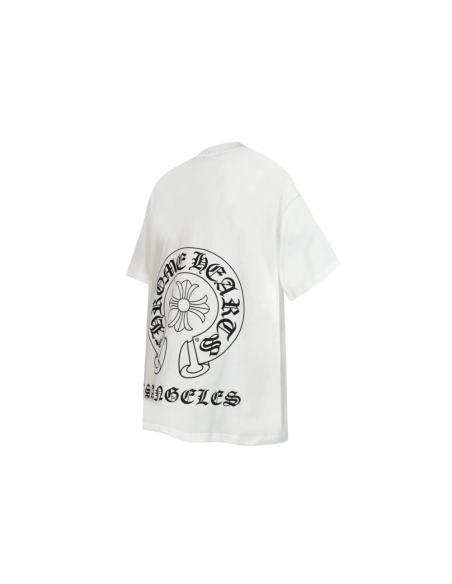 Chrome Hearts T-shirt 2211 Black White,Chrome Hearts T Shirt,Tshirt,APPAREL