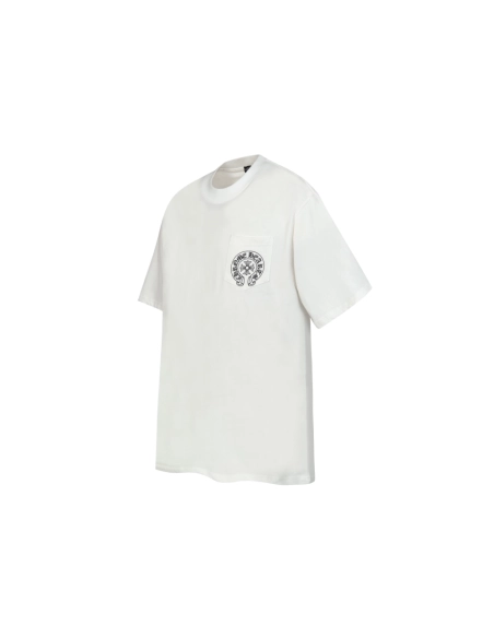 Chrome Hearts T-shirt 2211 Black White,Chrome Hearts T Shirt,Tshirt,APPAREL