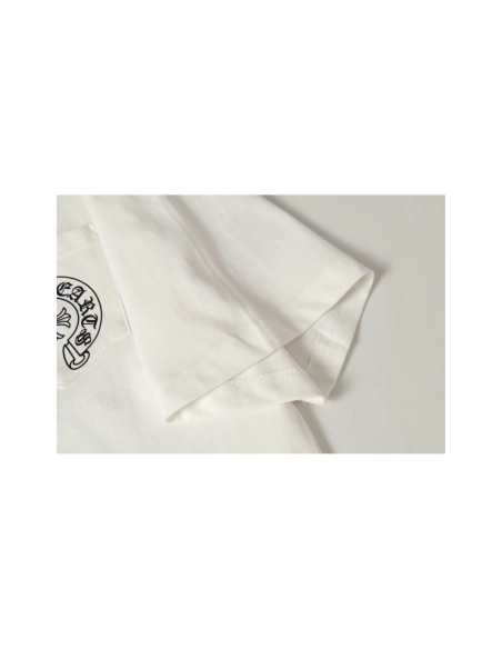 Chrome Hearts T-shirt 2211 Black White,Chrome Hearts T Shirt,Tshirt,APPAREL