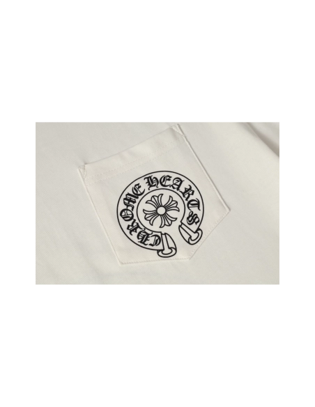 Chrome Hearts T-shirt 2211 Black White,Chrome Hearts T Shirt,Tshirt,APPAREL