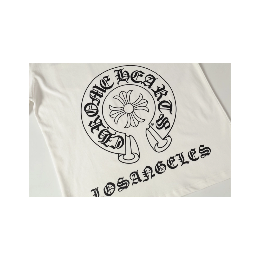 Chrome Hearts T-shirt 2211 Black White,Chrome Hearts T Shirt,Tshirt,APPAREL