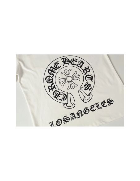 Chrome Hearts T-shirt 2211 Black White,Chrome Hearts T Shirt,Tshirt,APPAREL