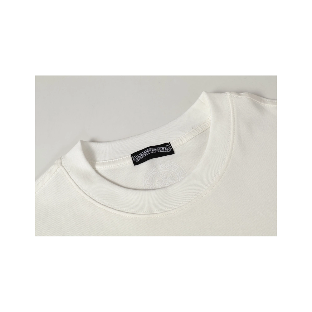 Chrome Hearts T-shirt 2211 Black White,Chrome Hearts T Shirt,Tshirt,APPAREL