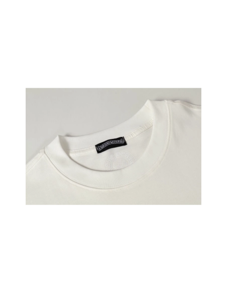 Chrome Hearts T-shirt 2211 Black White,Chrome Hearts T Shirt,Tshirt,APPAREL