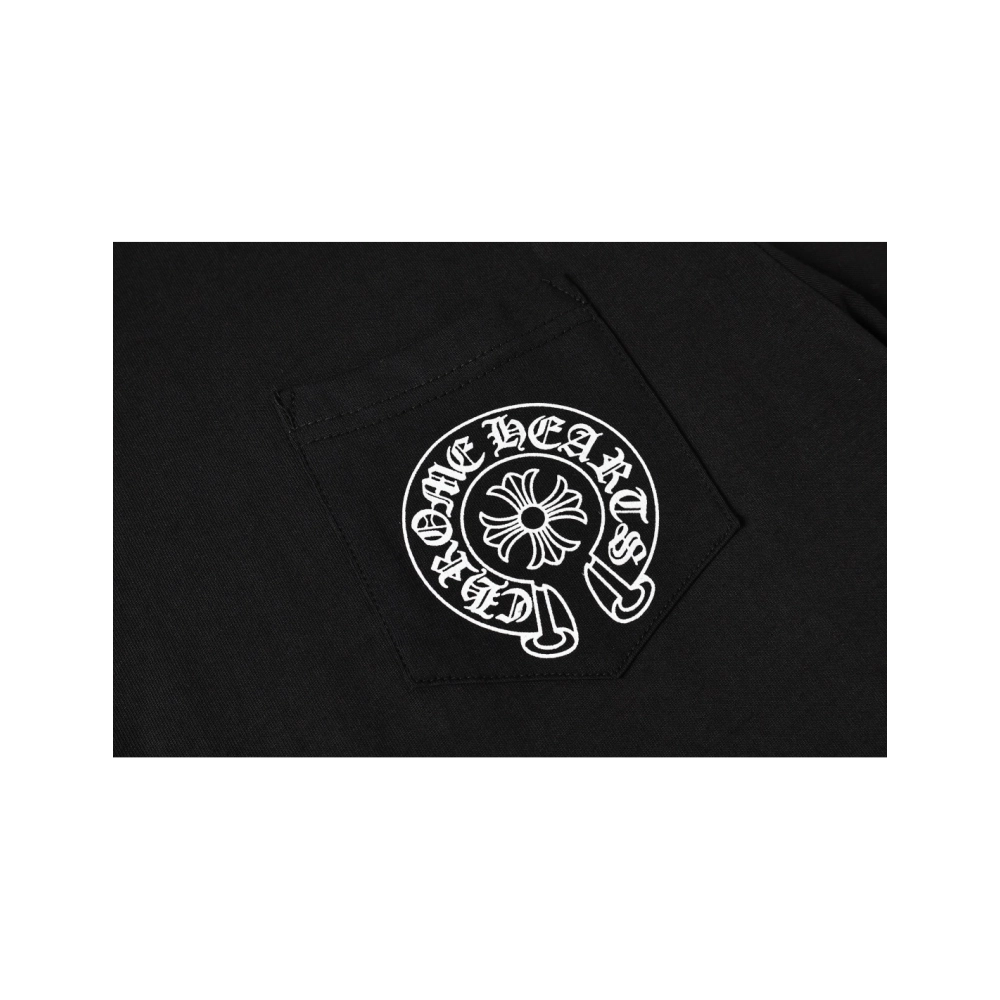 Chrome Hearts T-shirt 2211 Black White,Chrome Hearts T Shirt,Tshirt,APPAREL