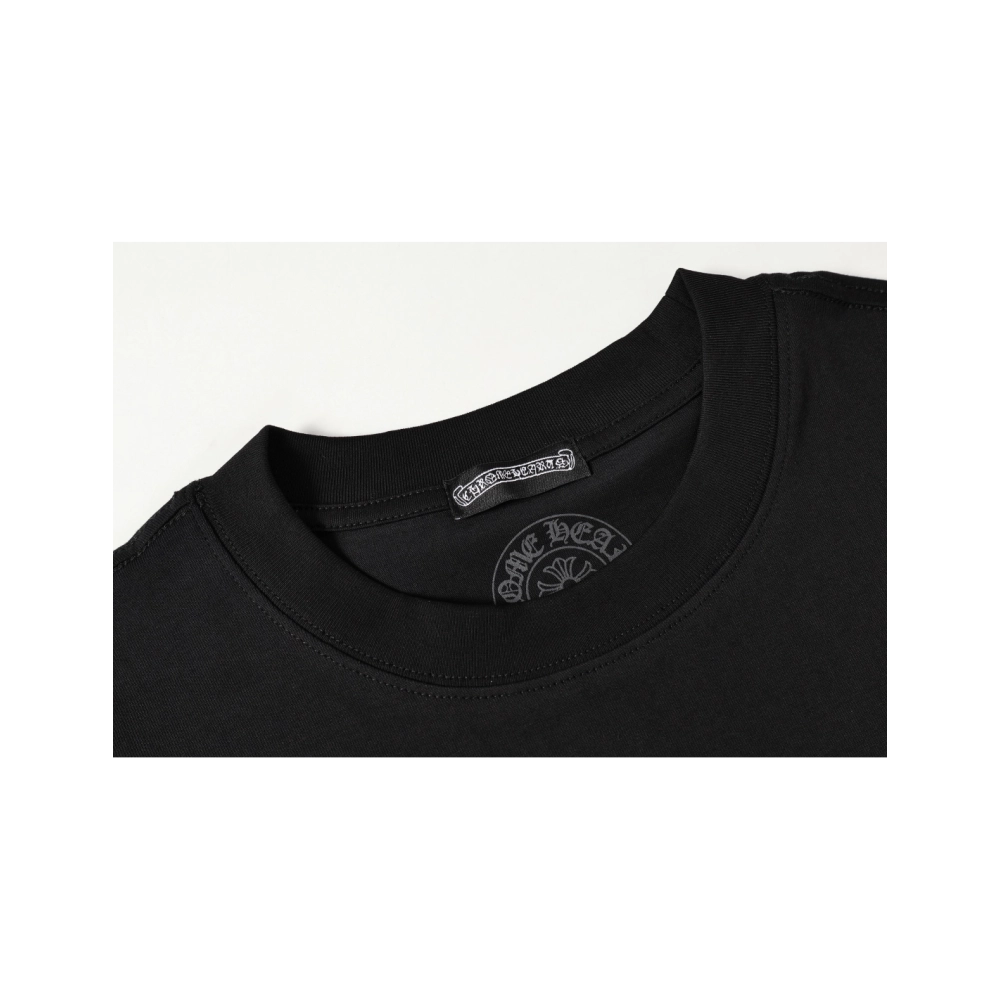 Chrome Hearts T-shirt 2211 Black White,Chrome Hearts T Shirt,Tshirt,APPAREL
