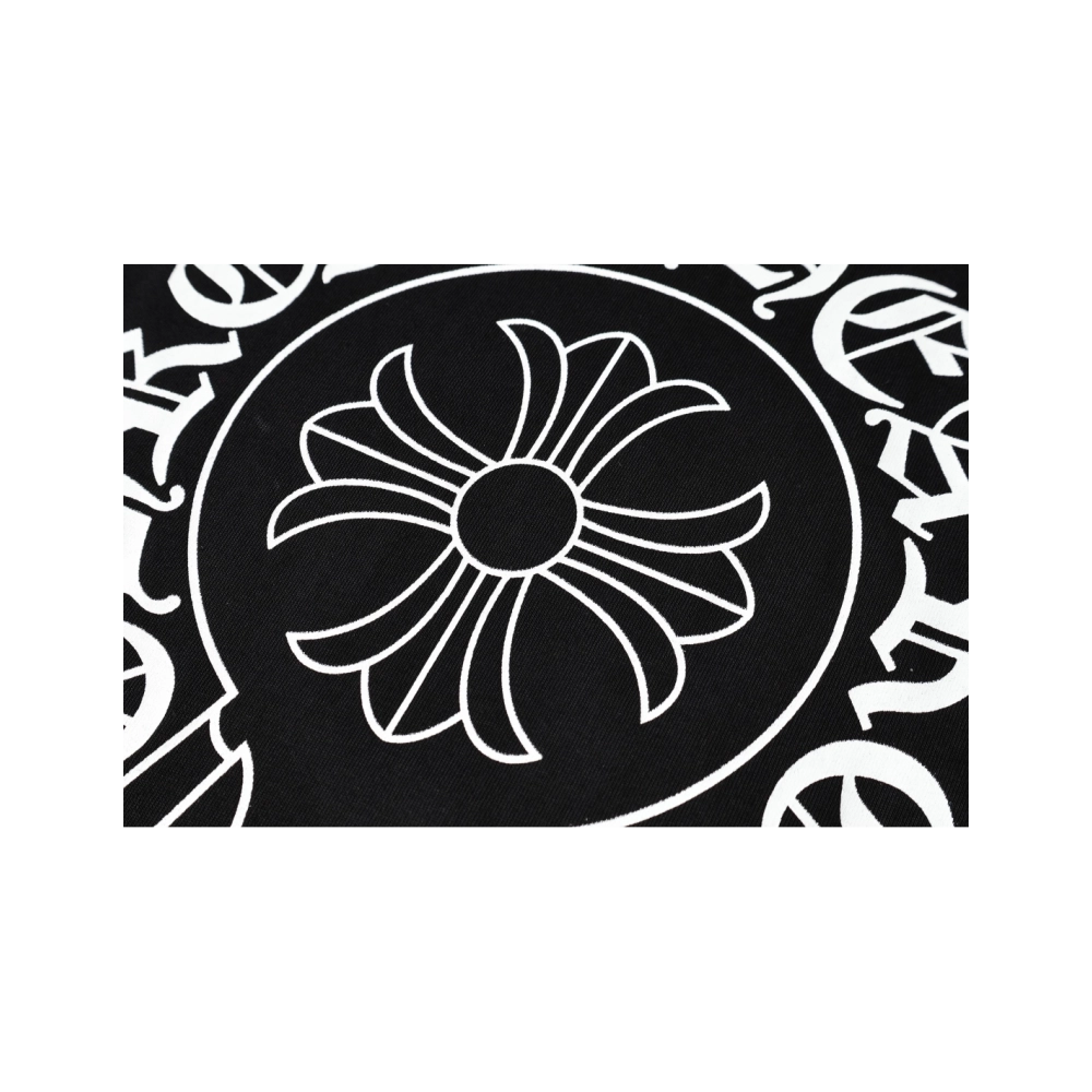 Chrome Hearts T-shirt 2211 Black White,Chrome Hearts T Shirt,Tshirt,APPAREL
