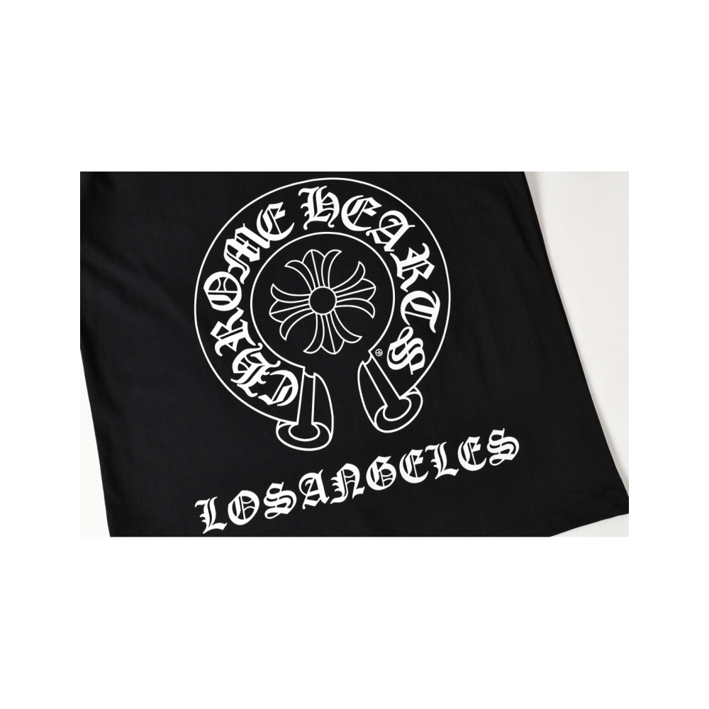 Chrome Hearts T-shirt 2211 Black White,Chrome Hearts T Shirt,Tshirt,APPAREL