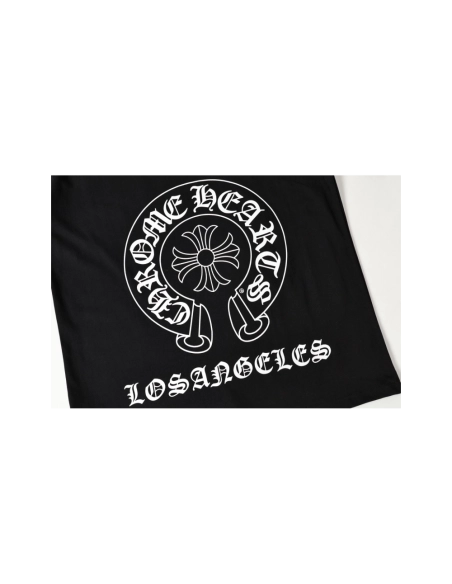 Chrome Hearts T-shirt 2211 Black White,Chrome Hearts T Shirt,Tshirt,APPAREL