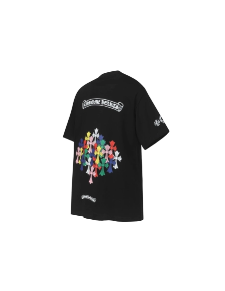 Chrome Hearts T-shirt 2202 Black White,Chrome Hearts T Shirt,Tshirt,APPAREL