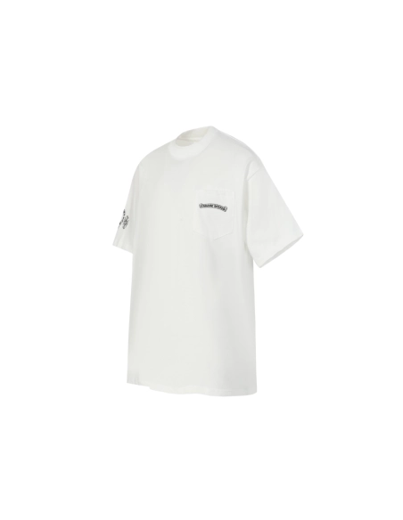 Chrome Hearts T-shirt 2202 Black White,Chrome Hearts T Shirt,Tshirt,APPAREL