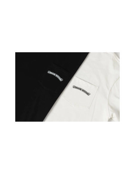 Chrome Hearts T-shirt 2202 Black White,Chrome Hearts T Shirt,Tshirt,APPAREL