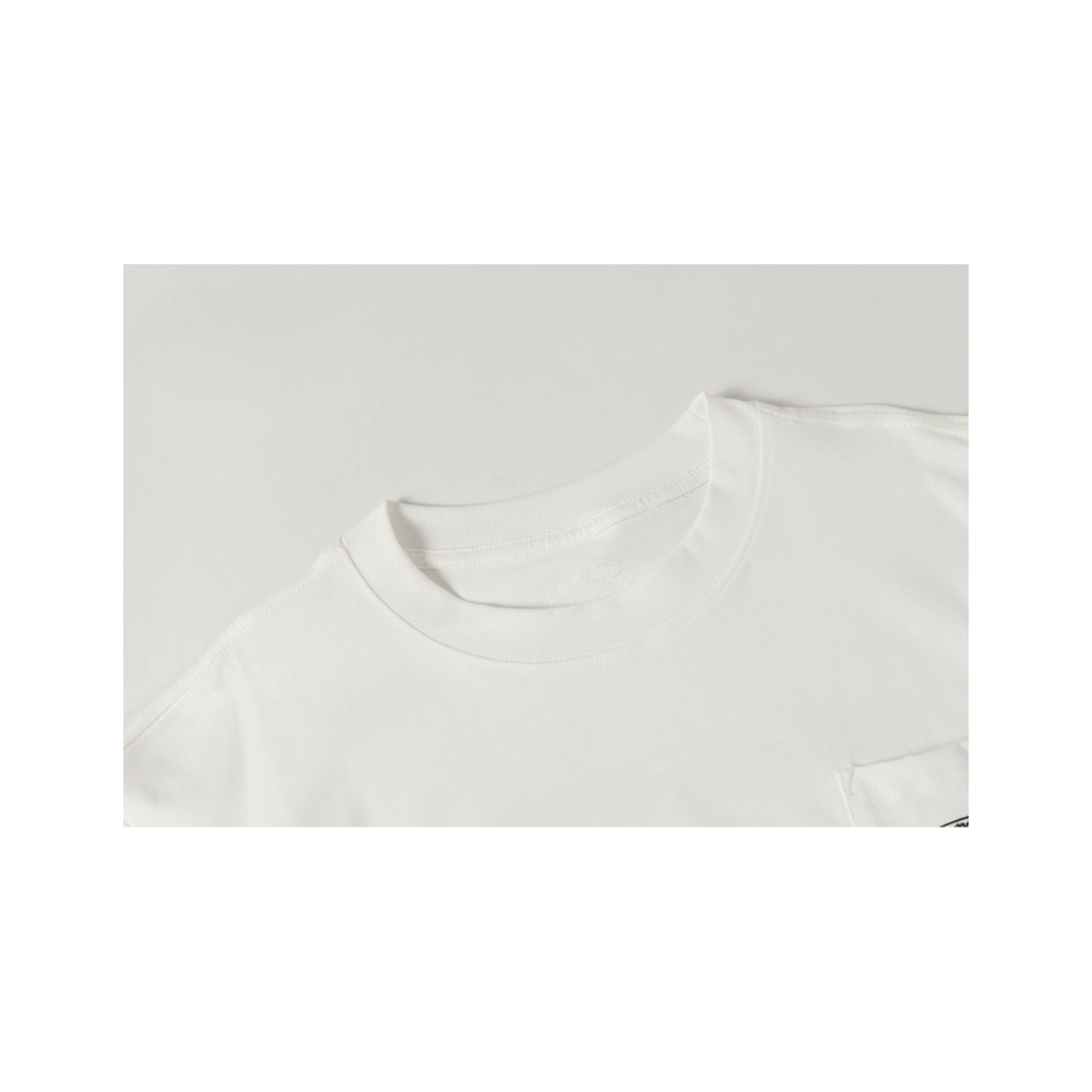 Chrome Hearts T-shirt 2202 Black White,Chrome Hearts T Shirt,Tshirt,APPAREL