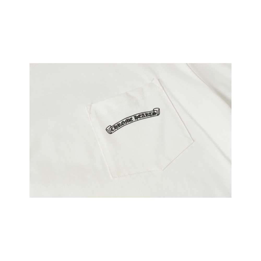 Chrome Hearts T-shirt 2202 Black White,Chrome Hearts T Shirt,Tshirt,APPAREL