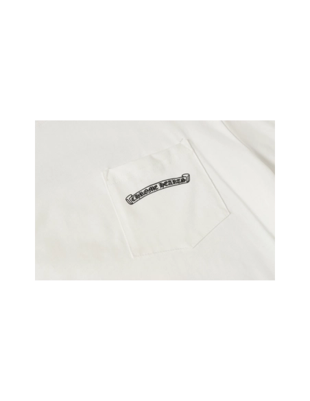 Chrome Hearts T-shirt 2202 Black White,Chrome Hearts T Shirt,Tshirt,APPAREL