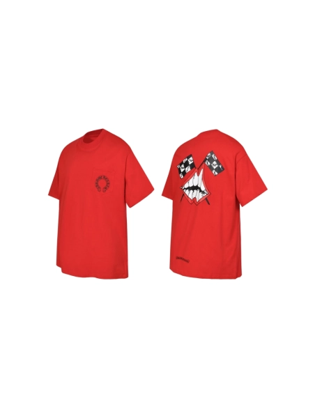 Chrome Hearts T-shirt 2212 Red,Chrome Hearts T Shirt,Tshirt,APPAREL