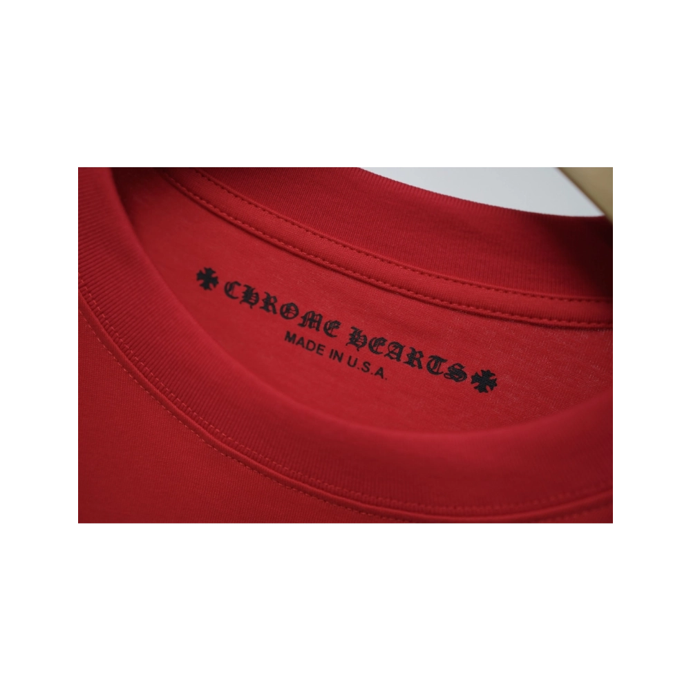 Chrome Hearts T-shirt 2212 Red,Chrome Hearts T Shirt,Tshirt,APPAREL